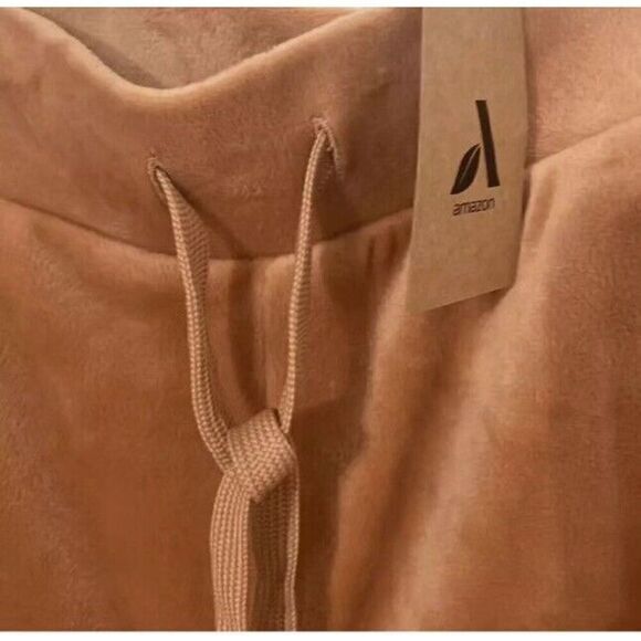 Amazon Women’s Velour Fleece Jogger Beige Size 6x NWT - Picture 2 of 3